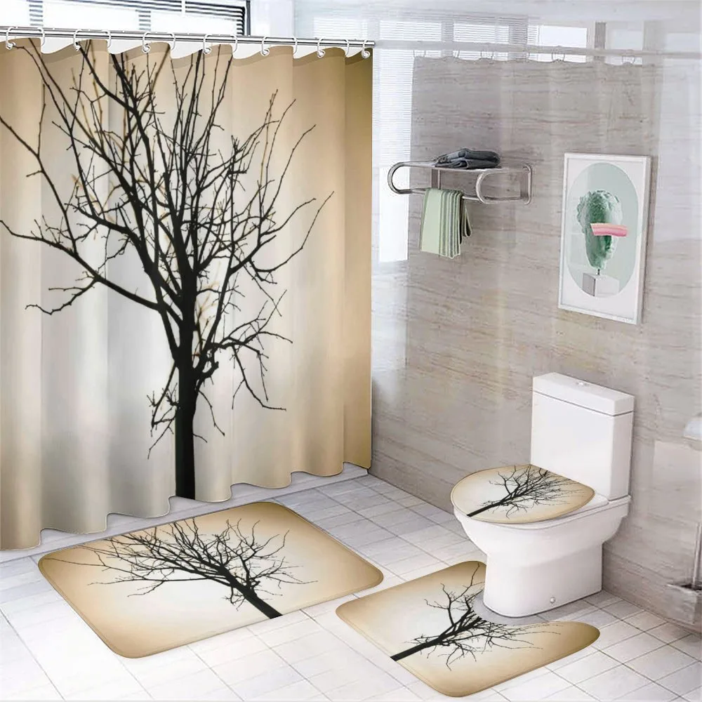 Barren Tree on Ombre — 4-Piece Bathroom Set preview