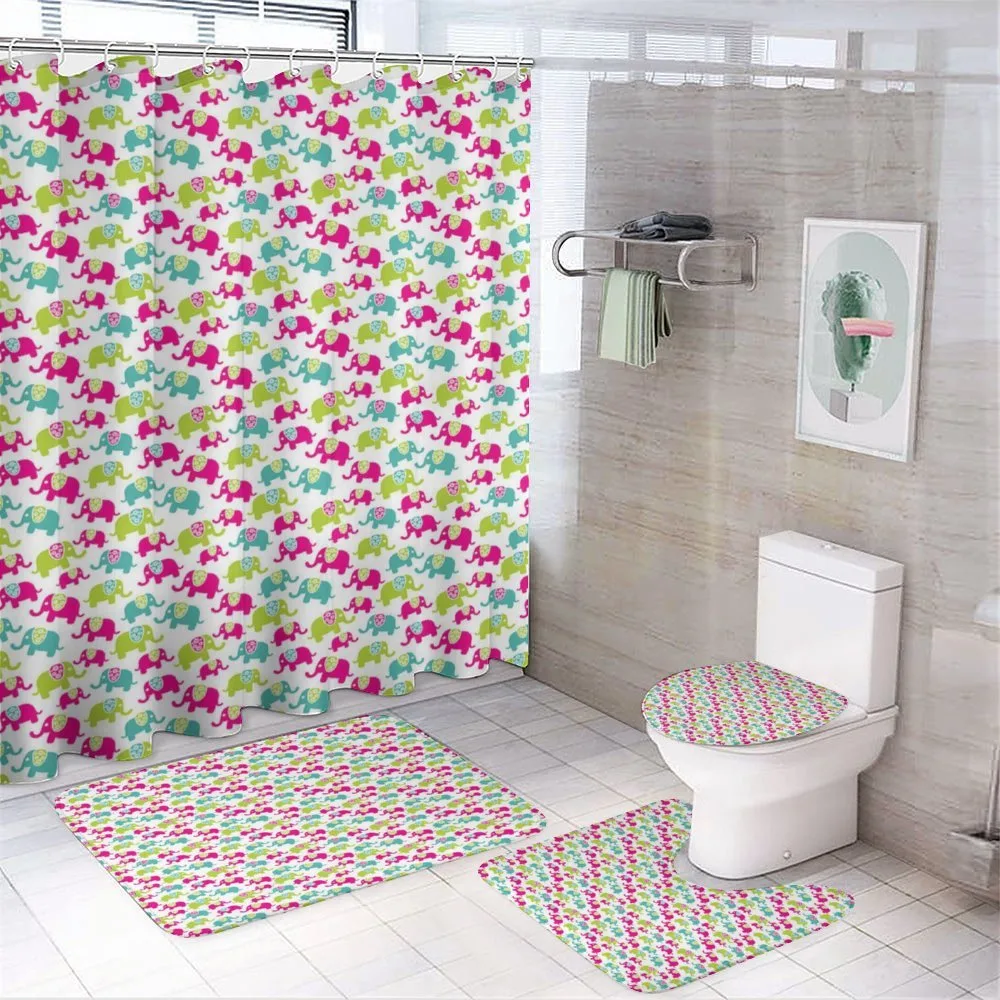 Colorful Floral Joyful — 4-Piece Bathroom Set preview