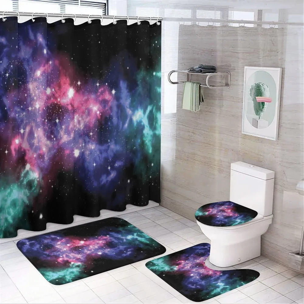 Dusty Gas Cloud Stars — 4-Piece Bathroom Set preview