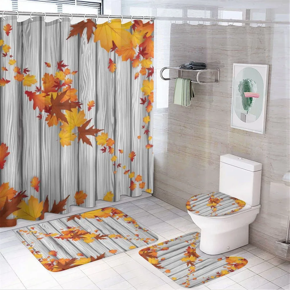 Fall Maple Leafs Tree — 4-Piece Bathroom Set preview