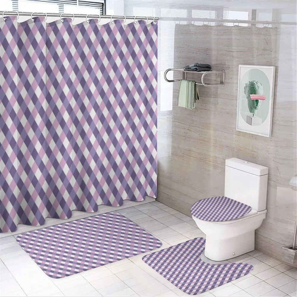 Mosaic Crossed Pattern — 4-Piece Bathroom Set preview