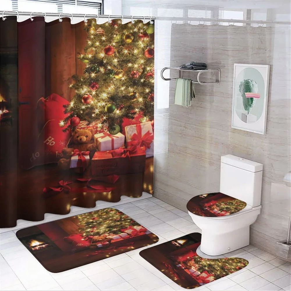 New Year Xmas Trees — 4-Piece Bathroom Set preview