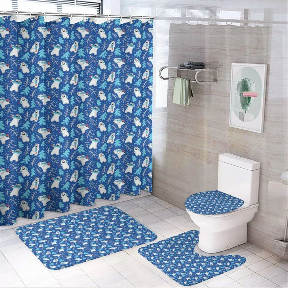 Polar Bear with Fish — 4-Piece Bathroom Set preview