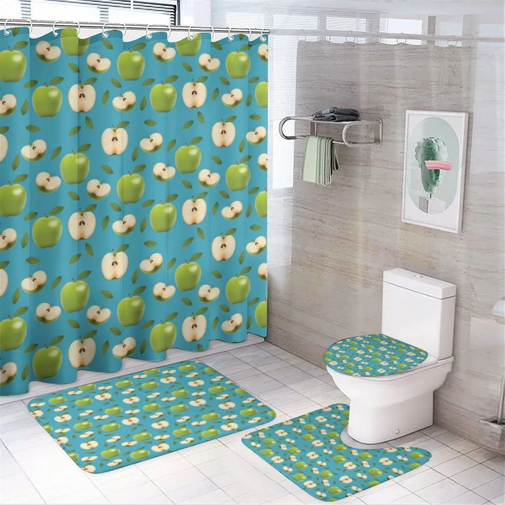 Raw Granny Smith Fruits — 4-Piece Bathroom Set preview
