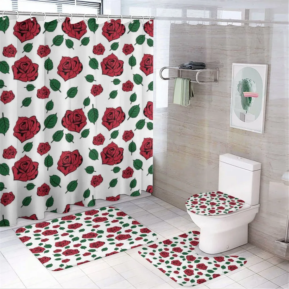 Romance Floral Doodle — 4-Piece Bathroom Set preview