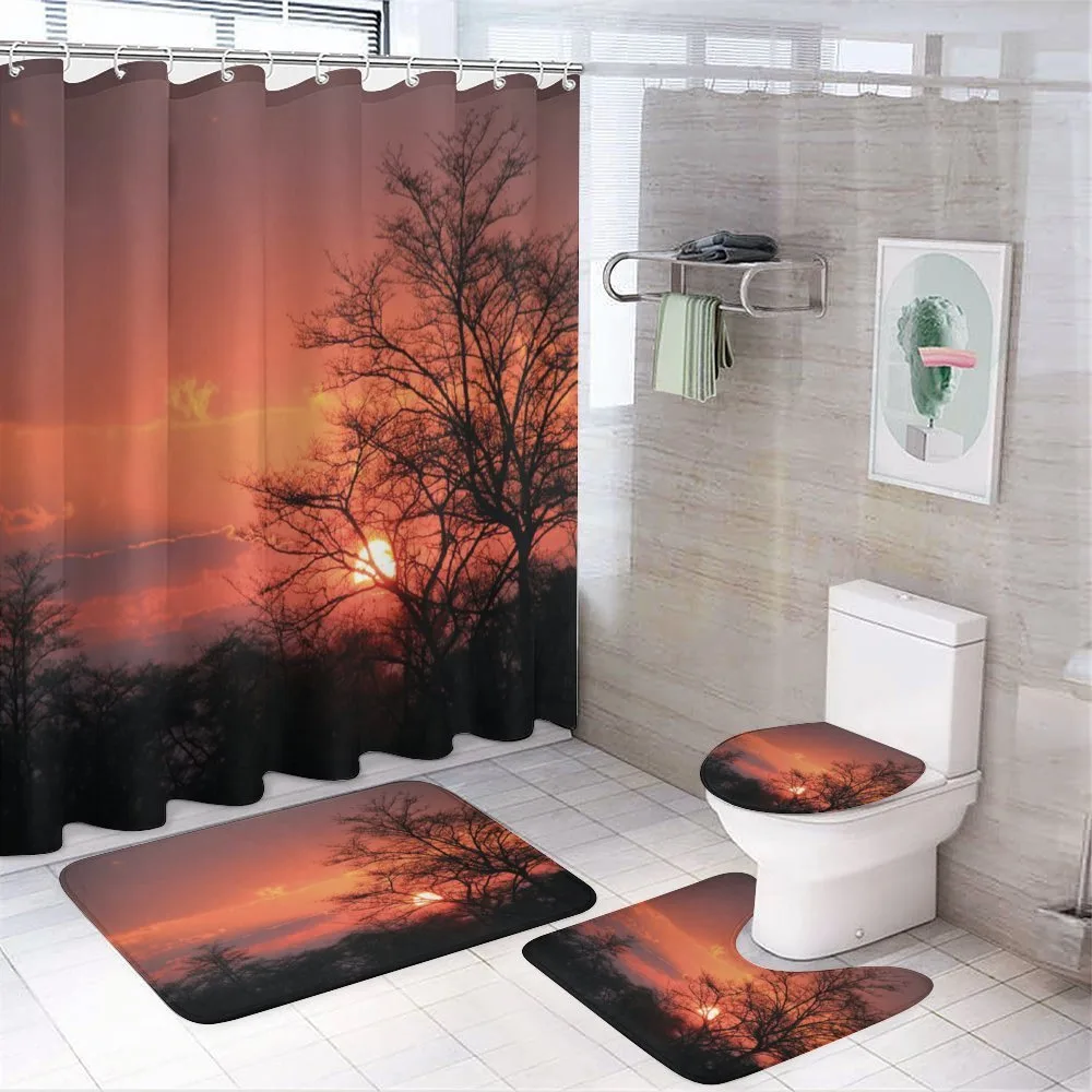 Sunset at Kwando River — 4-Piece Bathroom Set preview