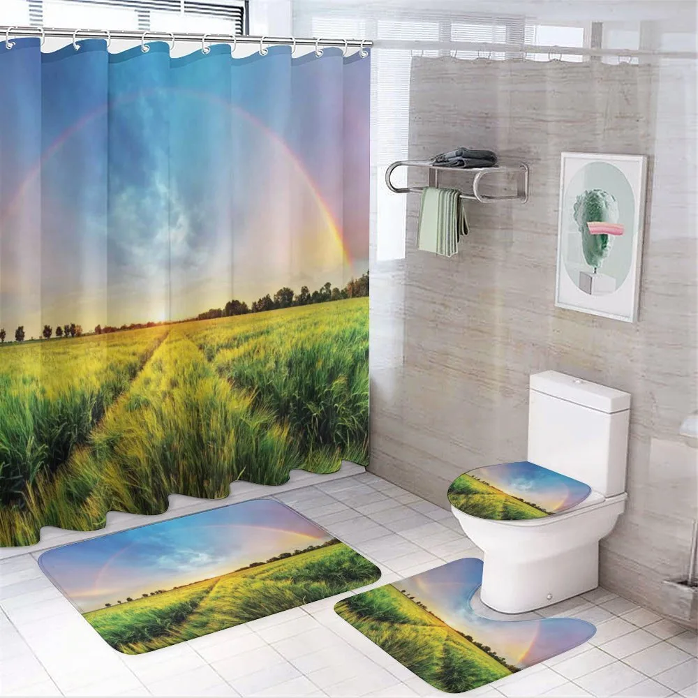 Wheat Field Nature — 4-Piece Bathroom Set preview