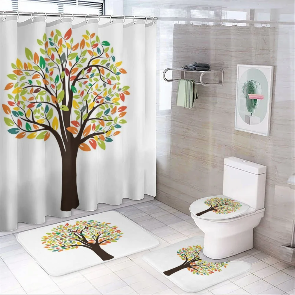 Autumnal Leaves Forest Flora — 4-Piece Bathroom Set preview