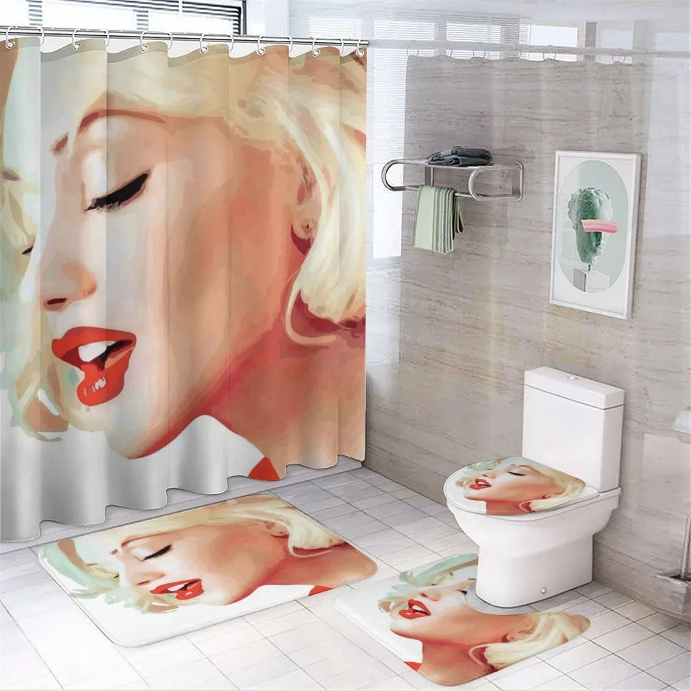 Blonde Girl Woman Figure — 4-Piece Bathroom Set preview