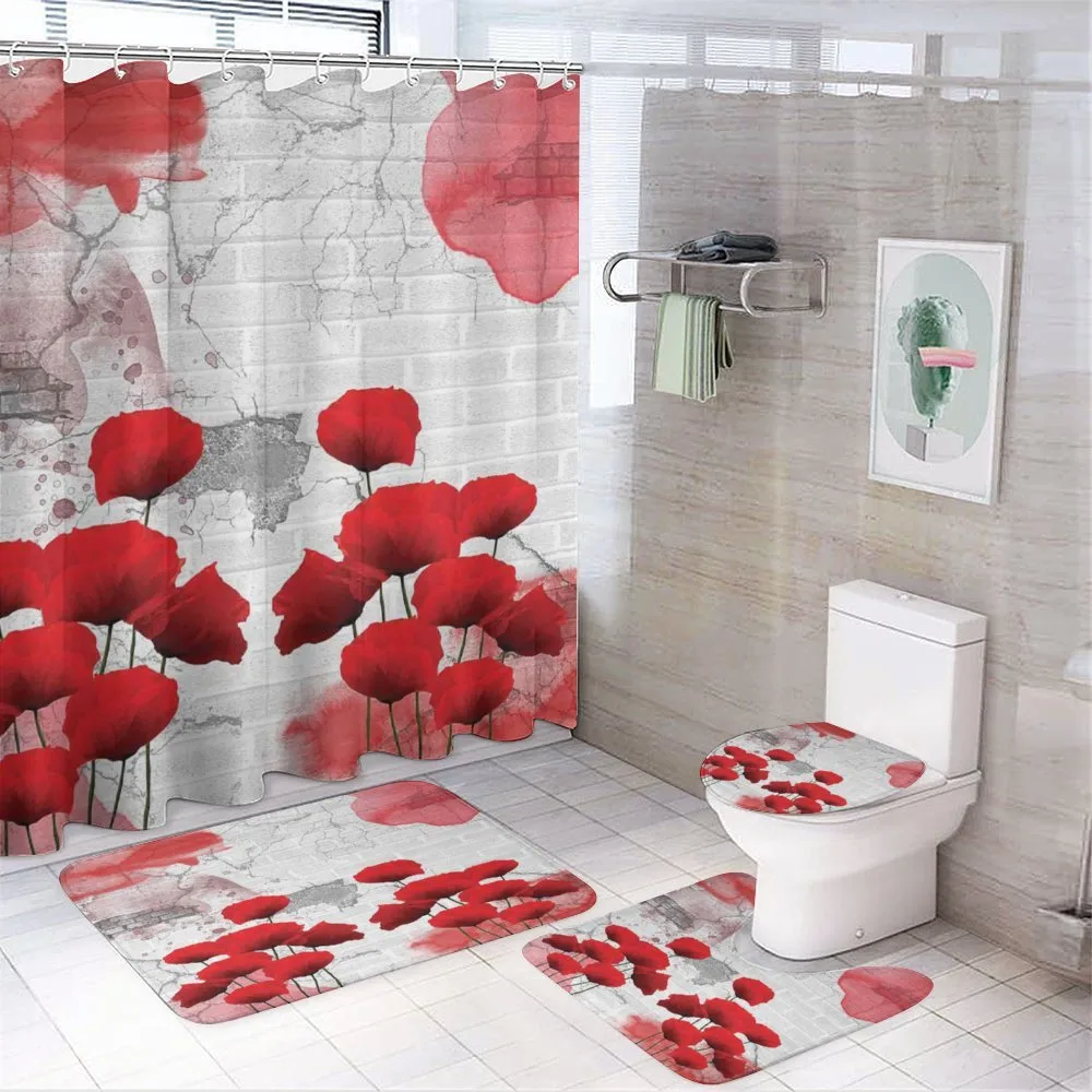 Blossoming Rural Field — 4-Piece Bathroom Set preview