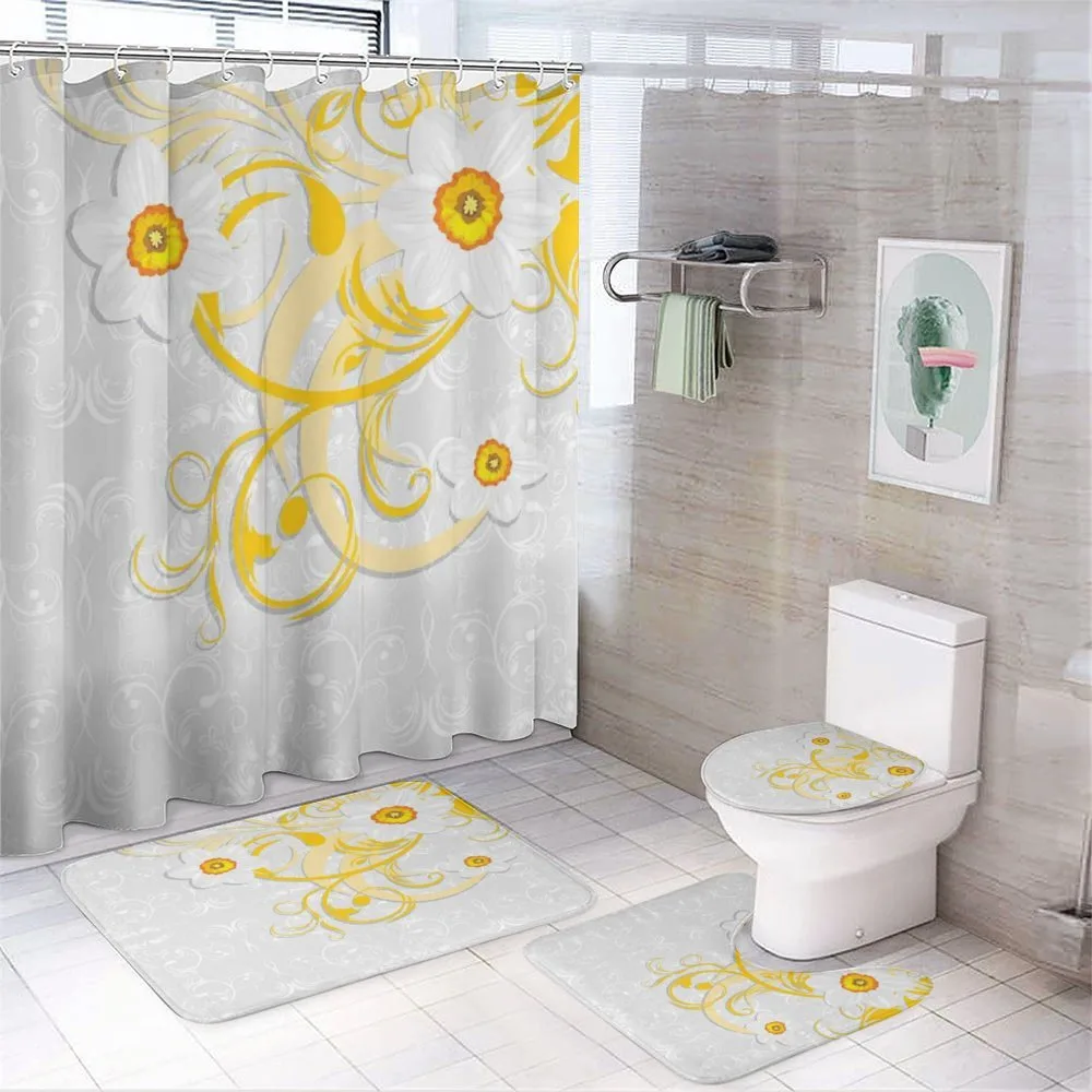 Daffodils Ornaments Art — 4-Piece Bathroom Set preview