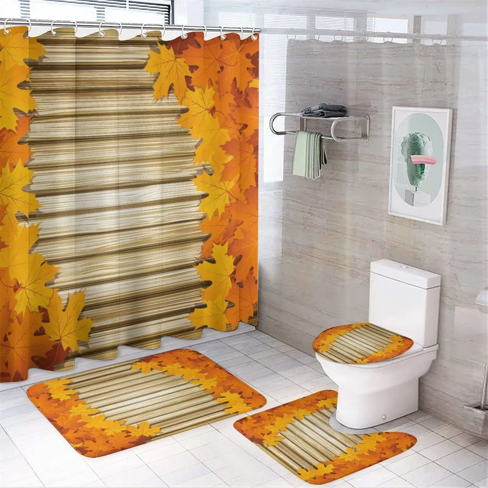 Fallen Leaves Rustic Style — 4-Piece Bathroom Set preview