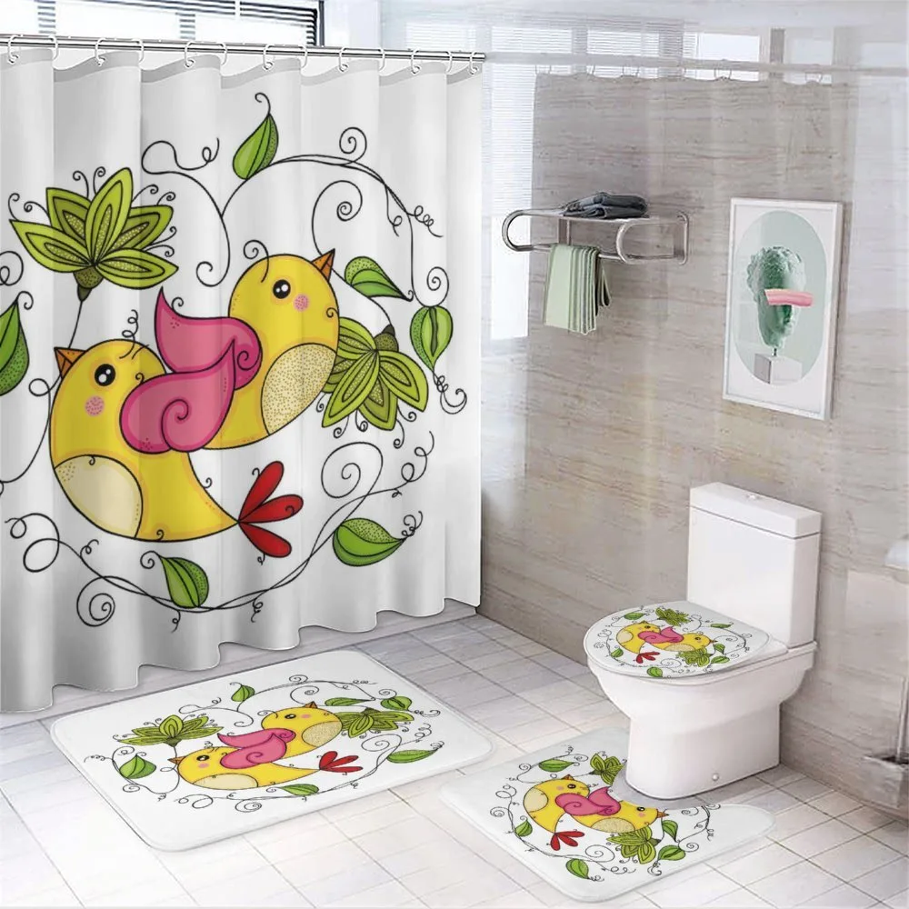 Love Avian Floral Art 4-Piece Bathroom Set product video