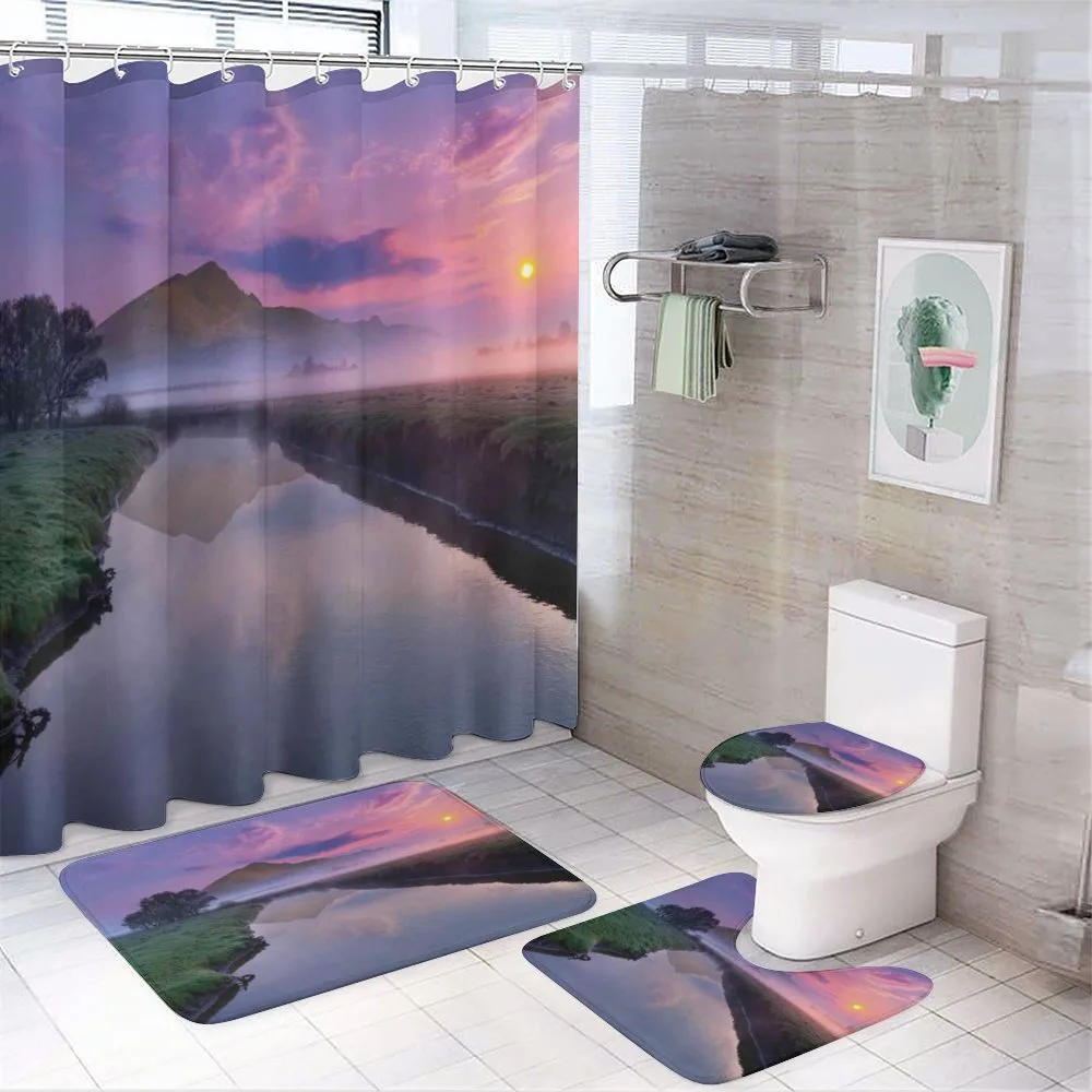 Misty Sunrise Sunnny Sky — 4-Piece Bathroom Set preview