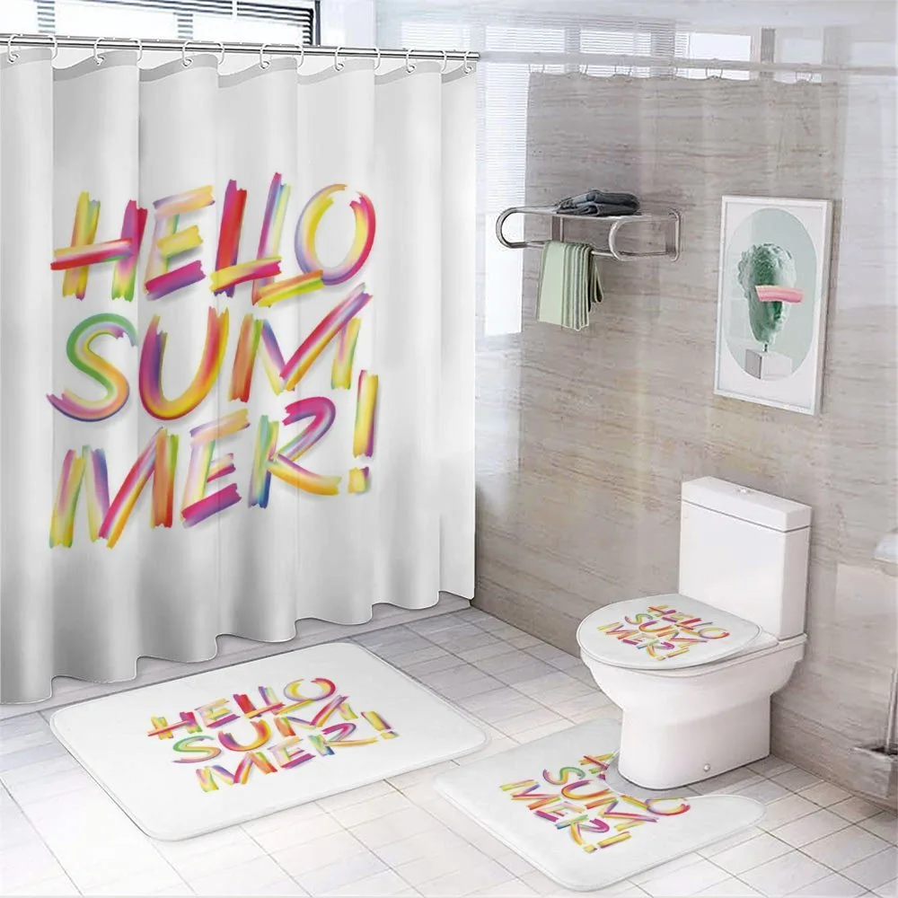 Modern Font Vivid 4-Piece Bathroom Set product video