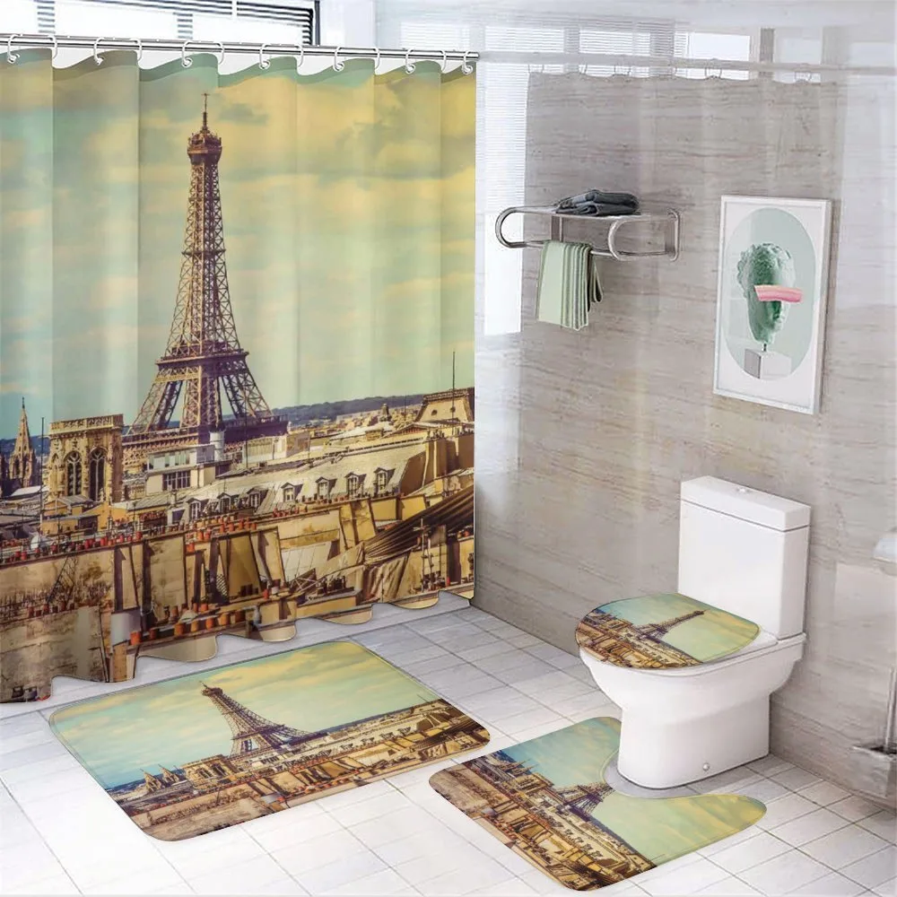 Paris Cityscape — 4-Piece Bathroom Set preview