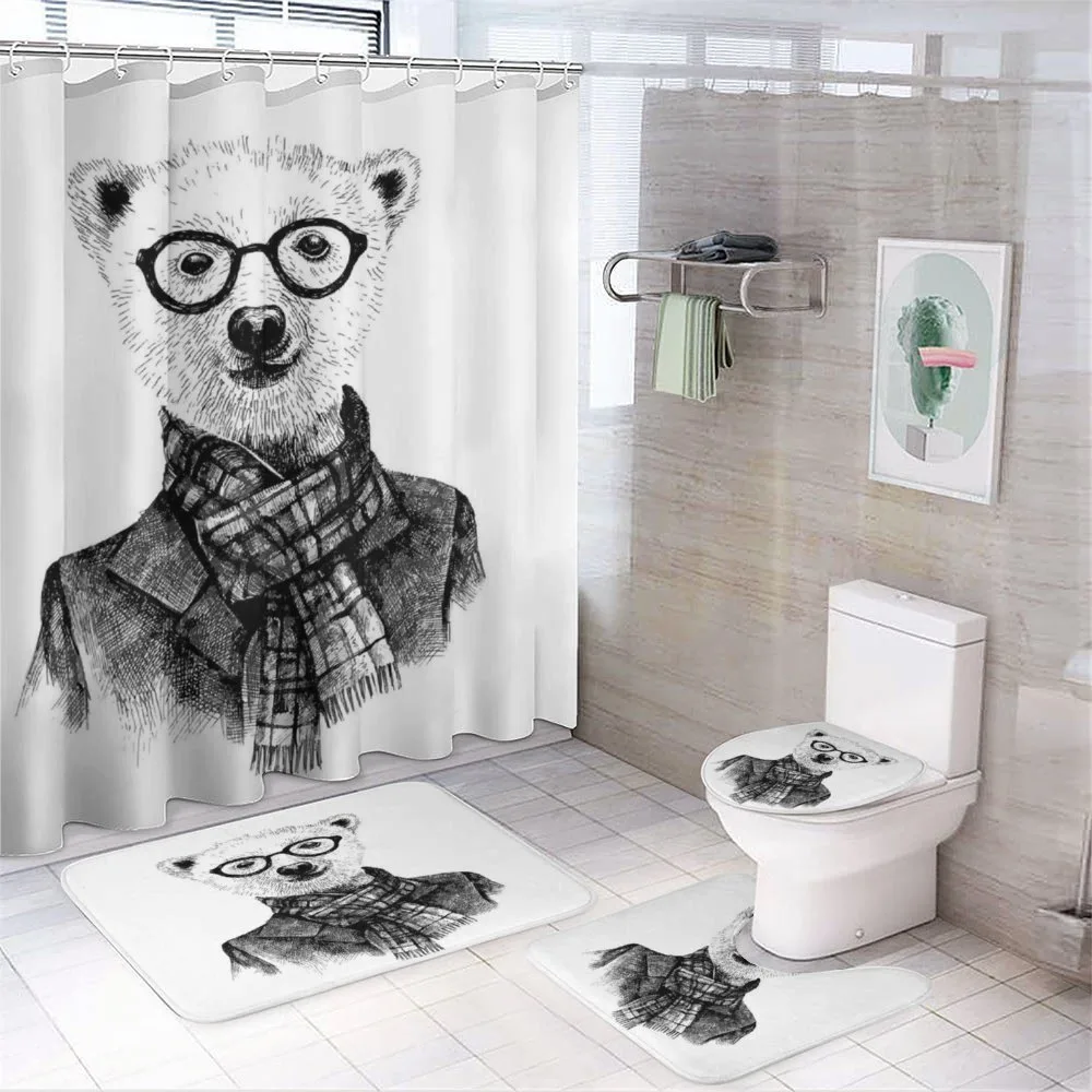 Sketch Bear — 4-Piece Bathroom Set preview