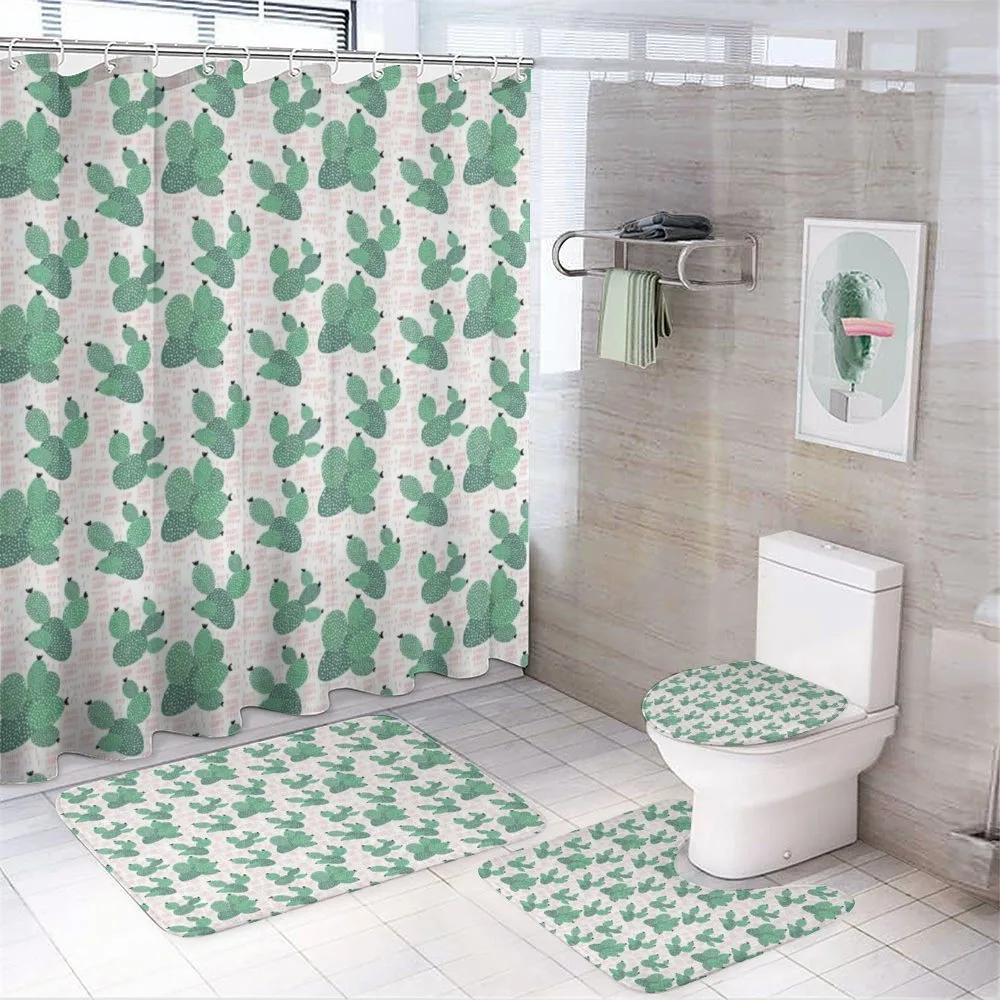 Tropical Succulent Art — 4-Piece Bathroom Set preview