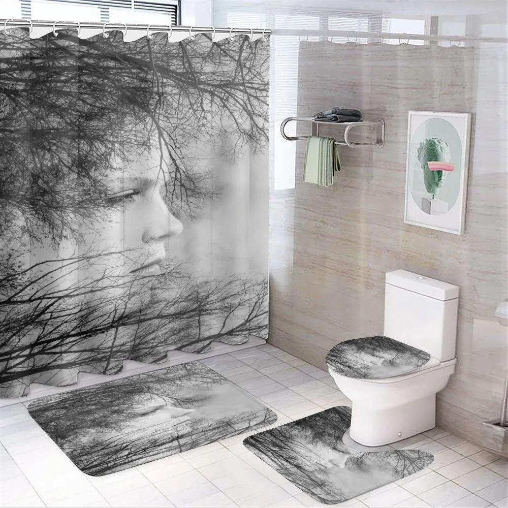 Woman and Trees — 4-Piece Bathroom Set preview