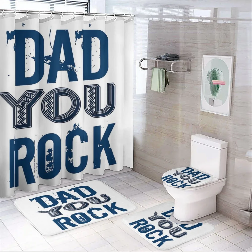 Big Grunge Lettering — 4-Piece Bathroom Set preview