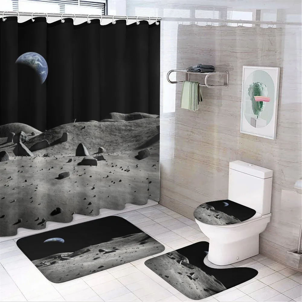 Earth Seen from the Moon — 4-Piece Bathroom Set preview