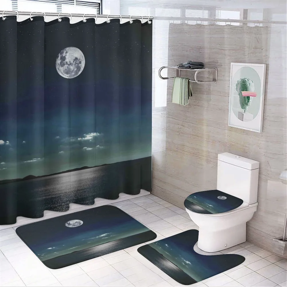 Full Moon in the Sea — 4-Piece Bathroom Set preview