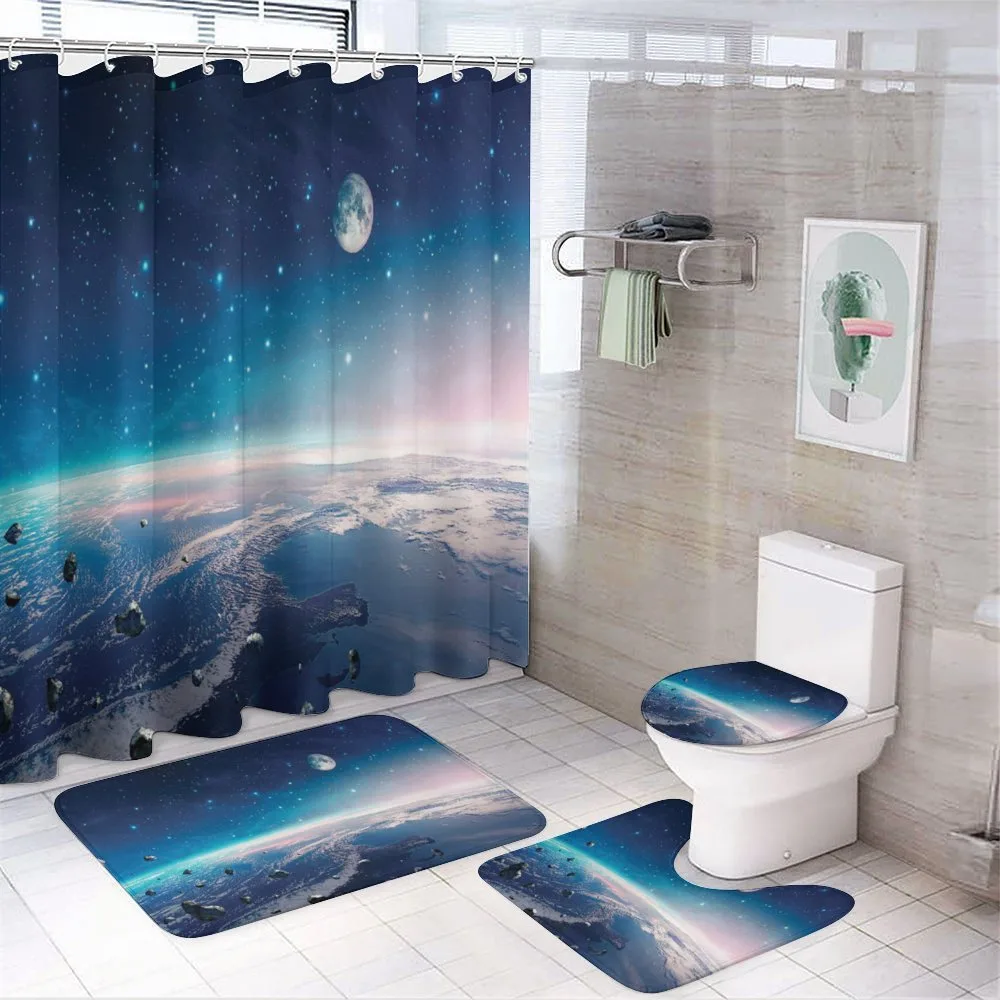 Image of Nebula Asteroids — 4-Piece Bathroom Set preview