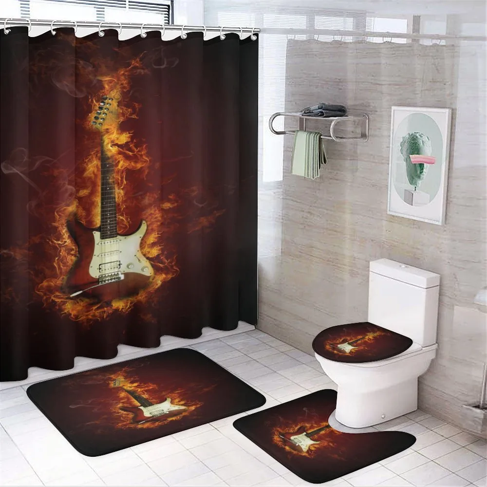 Instrument in Flames — 4-Piece Bathroom Set preview