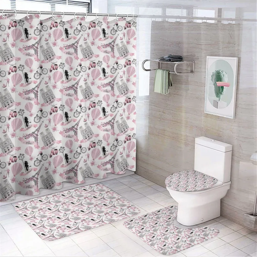 Love in Paris Bridal Pink — 4-Piece Bathroom Set preview