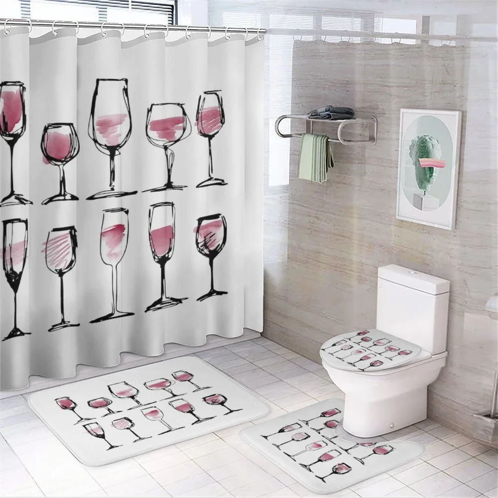 Sketch Wine Glasses — 4-Piece Bathroom Set preview