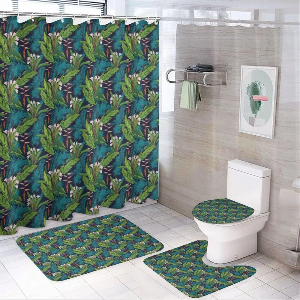 Tropical Jungle Pattern — 4-Piece Bathroom Set preview