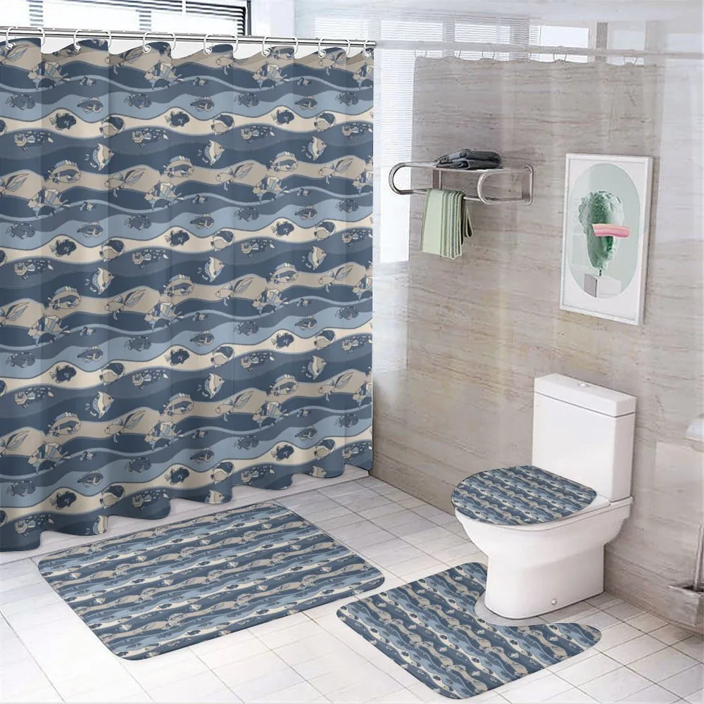 Cartoon Aquarium — 4-Piece Bathroom Set preview