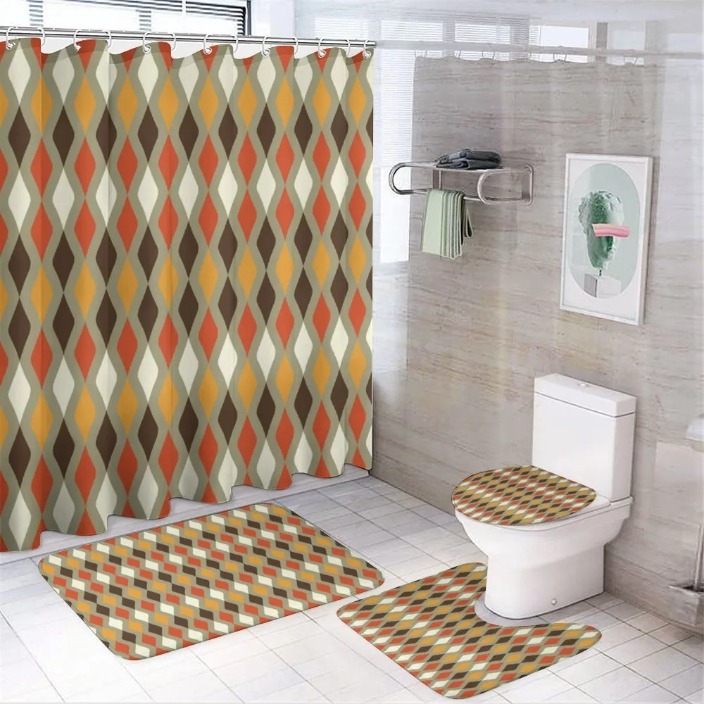 Colorful Lines Shapes — 4-Piece Bathroom Set preview