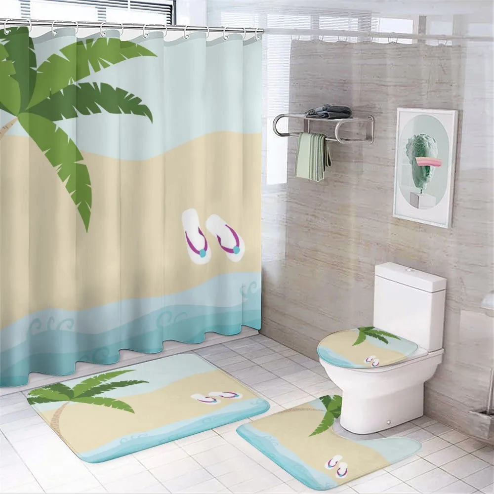 Flip Flops on Coast — 4-Piece Bathroom Set preview