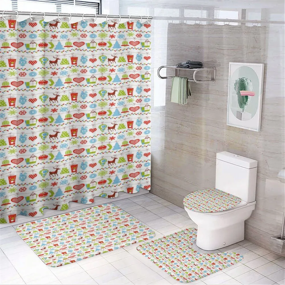 Old Xmas Artwork — 4-Piece Bathroom Set preview