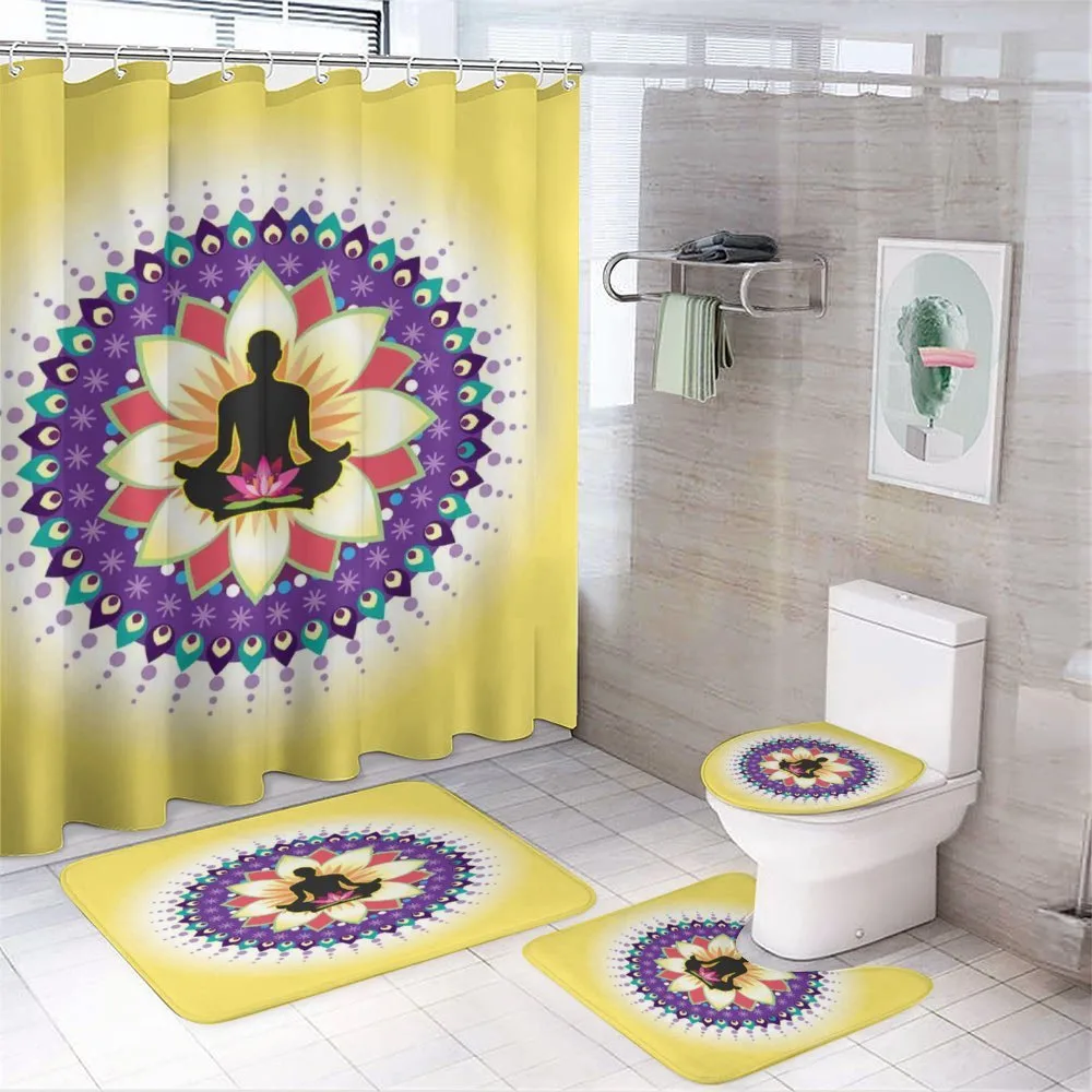 Round Circle Lotus — 4-Piece Bathroom Set preview