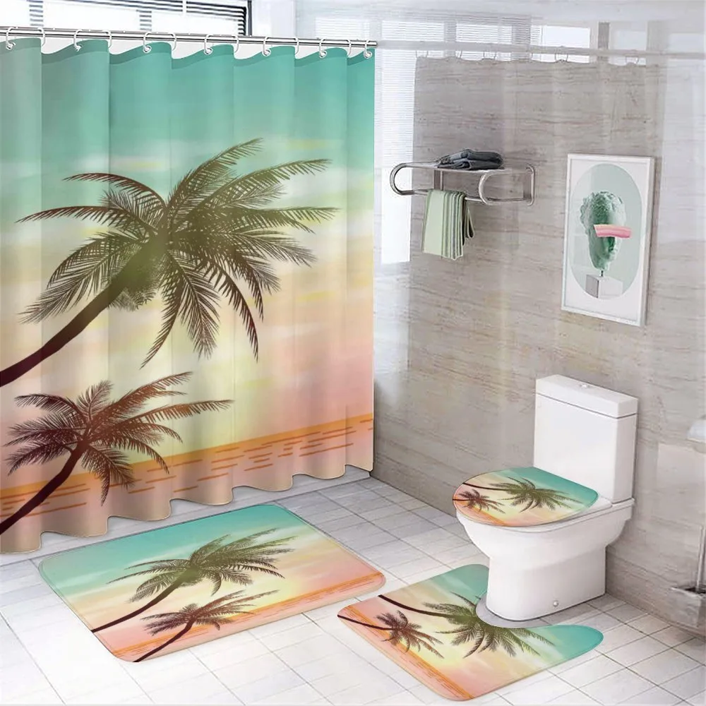 Tropical Horizon Scene — 4-Piece Bathroom Set preview