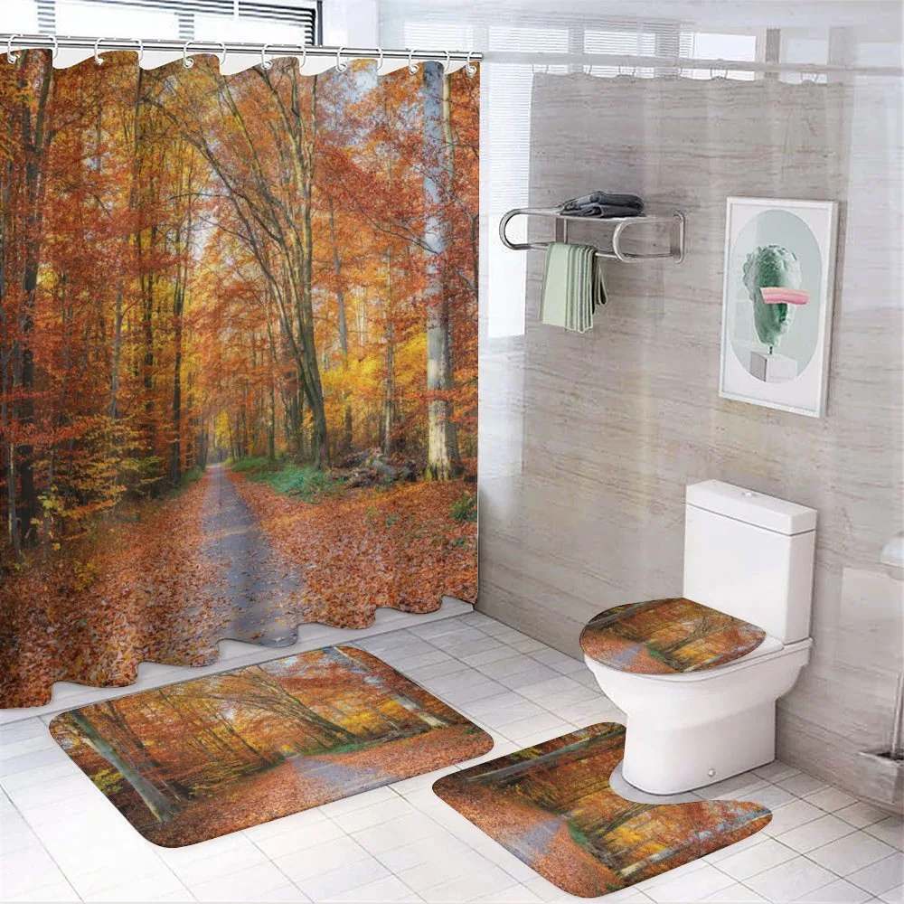 Vibrant Trees Pathway — 4-Piece Bathroom Set preview