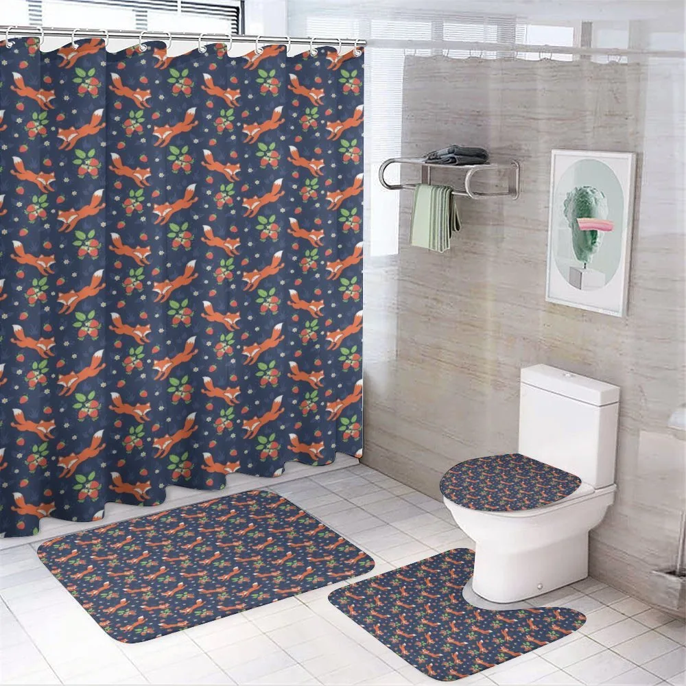 Animal and Strawberries — 4-Piece Bathroom Set preview