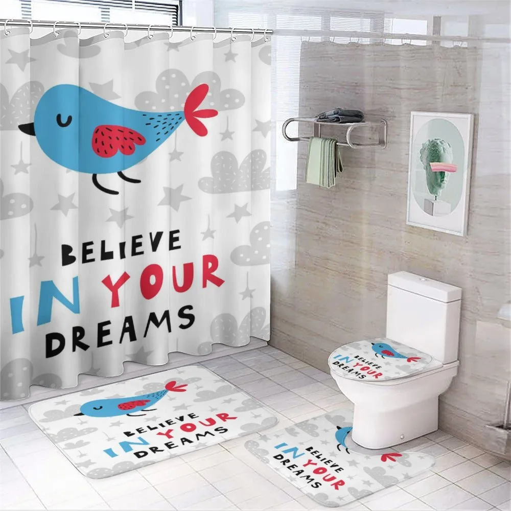 Believe in Your Dreams Bird — 4-Piece Bathroom Set preview
