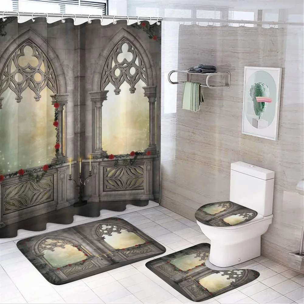 Oriental Rose and Flower — 4-Piece Bathroom Set preview