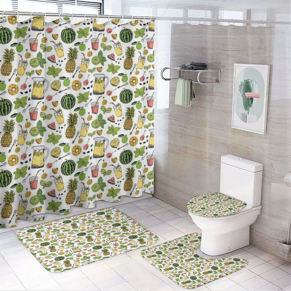 Summer Drinks Fruits — 4-Piece Bathroom Set preview