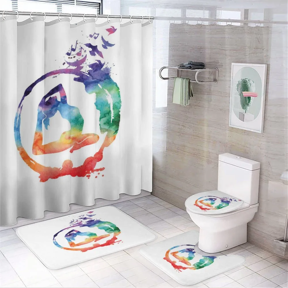 Watercolors Birds Music — 4-Piece Bathroom Set preview