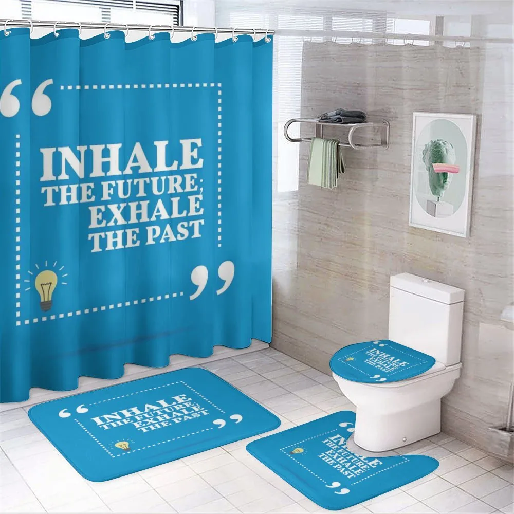 Wisdom Words Blue — 4-Piece Bathroom Set preview