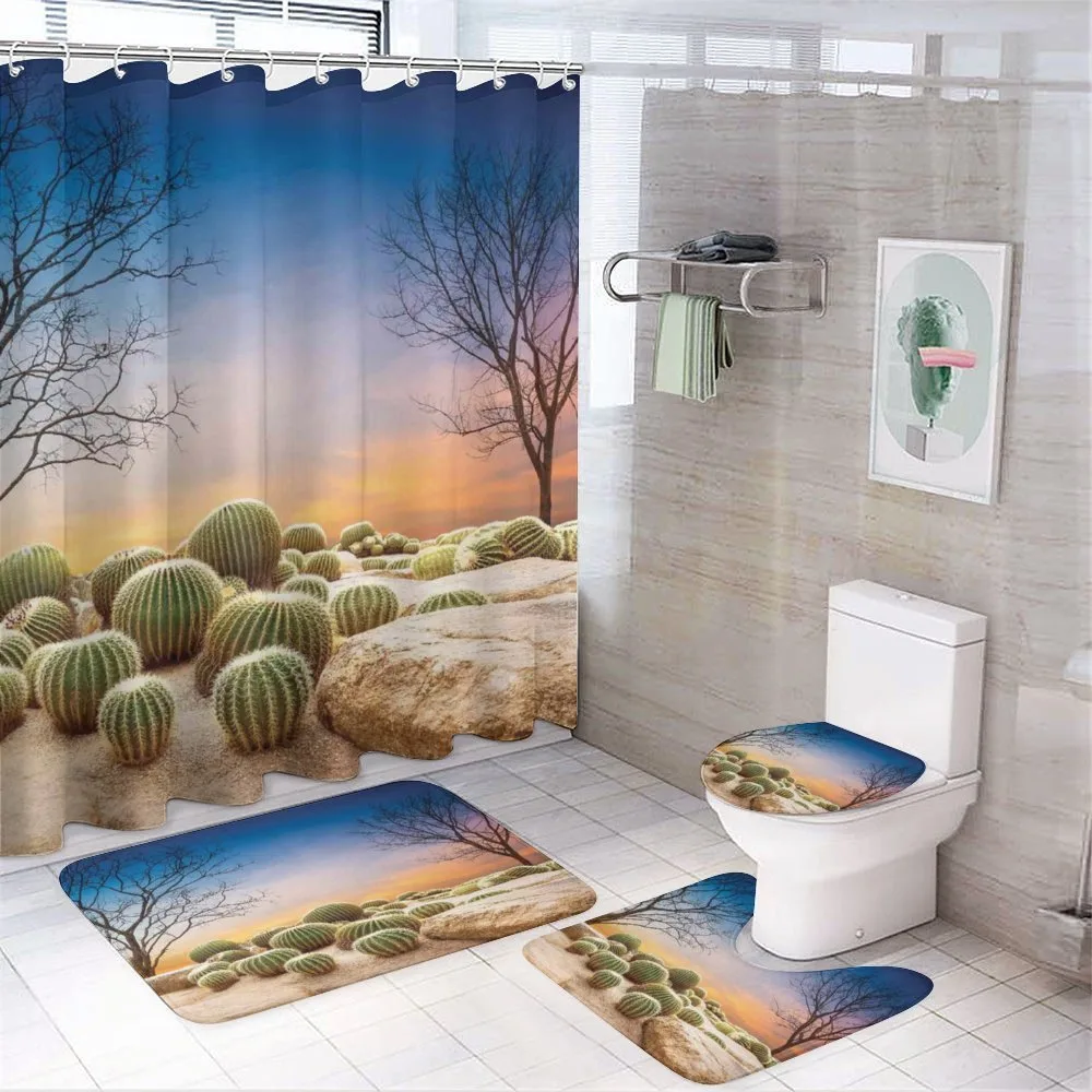 Cactus Balls on Mountain — 4-Piece Bathroom Set preview