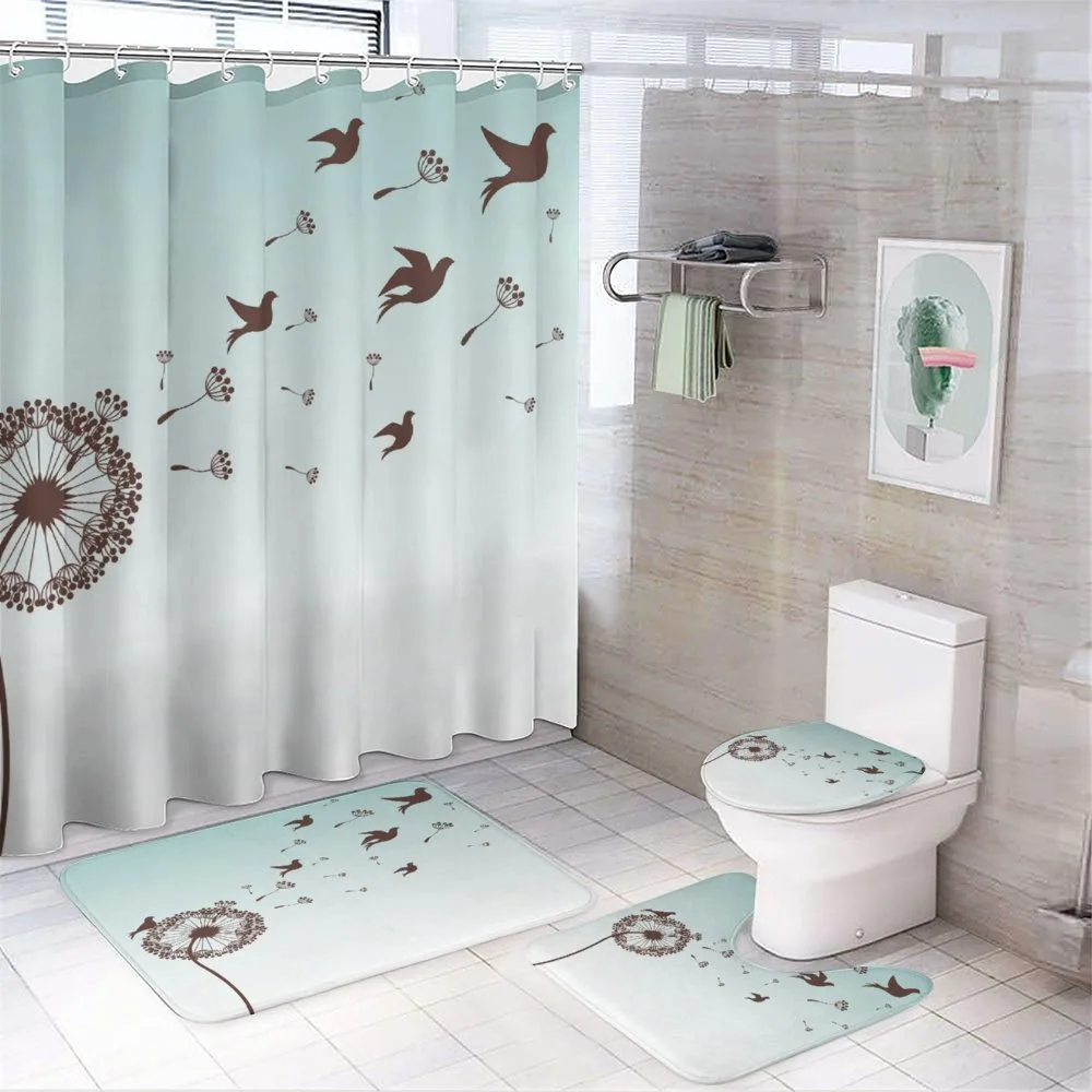 Dandelion Doves Bloom — 4-Piece Bathroom Set preview