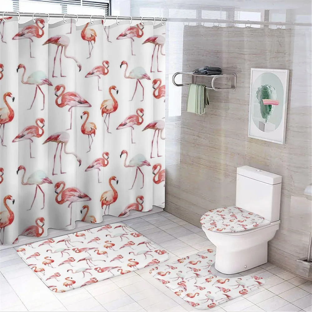 Exotic Birds Pattern — 4-Piece Bathroom Set preview