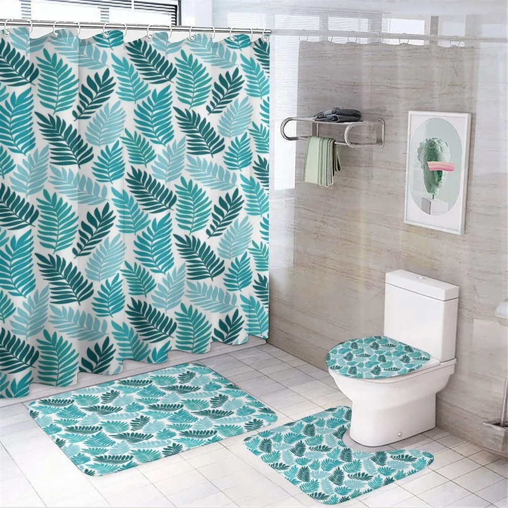 Exotic Tropical Leaves Art — 4-Piece Bathroom Set preview