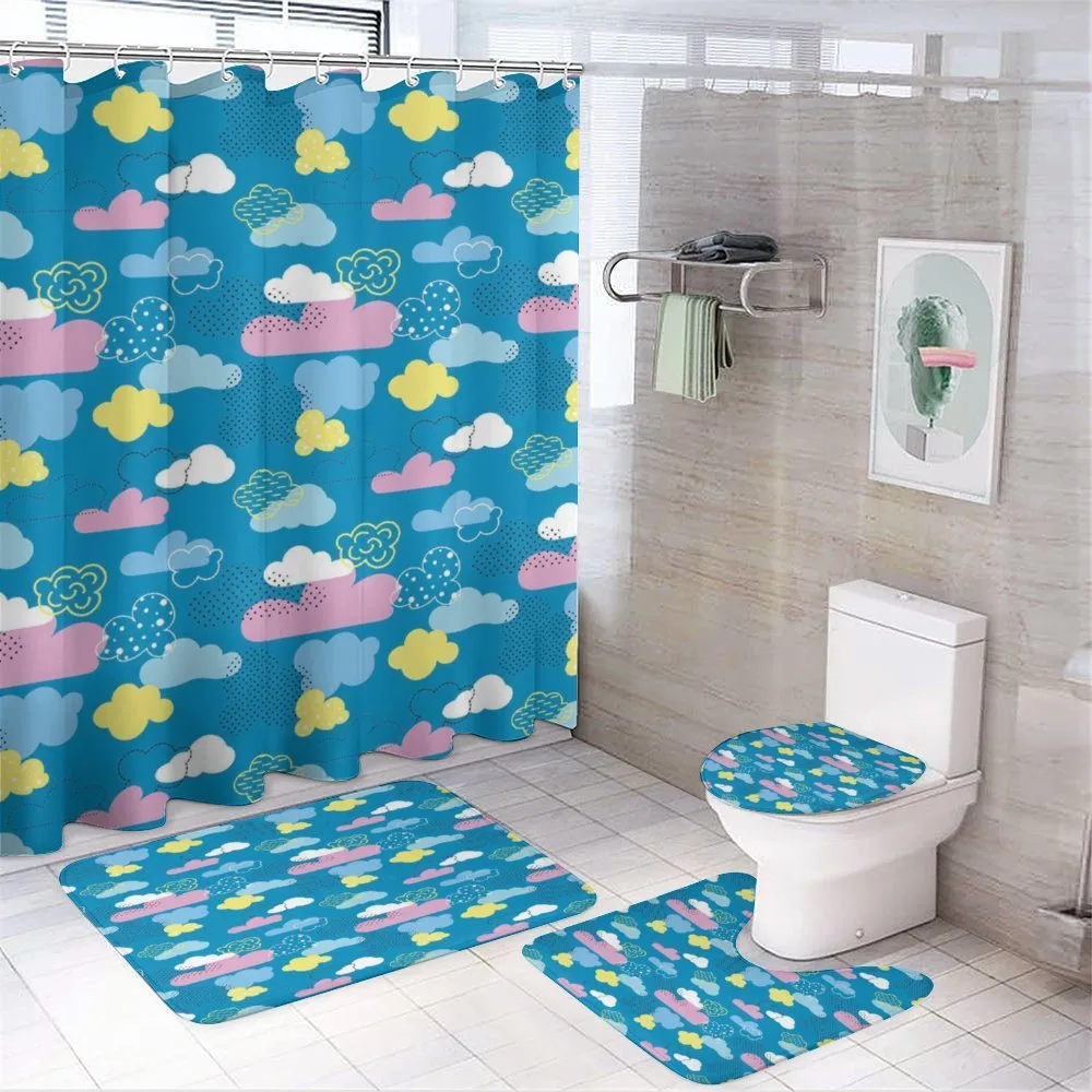 Nursery Style Clouds Dots — 4-Piece Bathroom Set preview