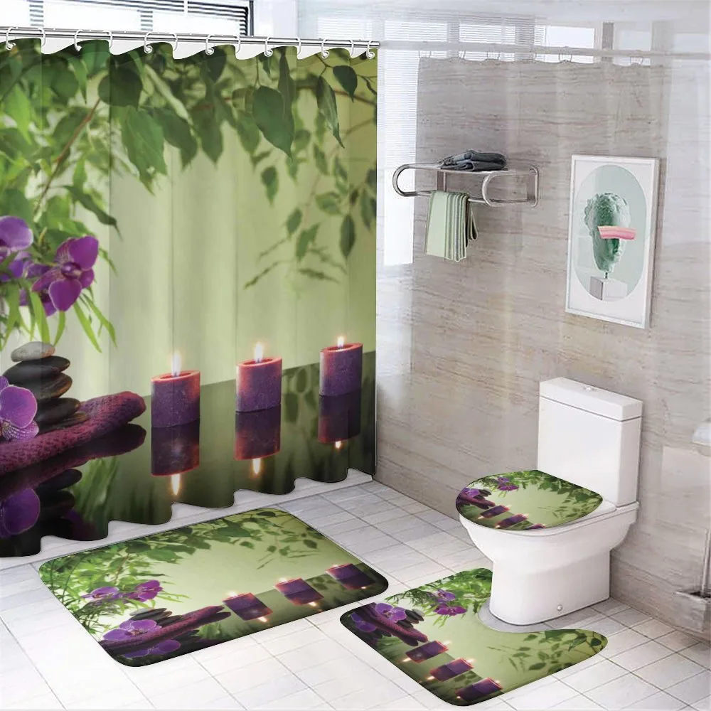Spa Candles Orchids Bloom — 4-Piece Bathroom Set preview